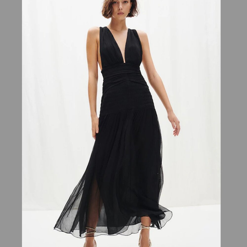 Lauren Tie Back Midi Dress Shona Joy